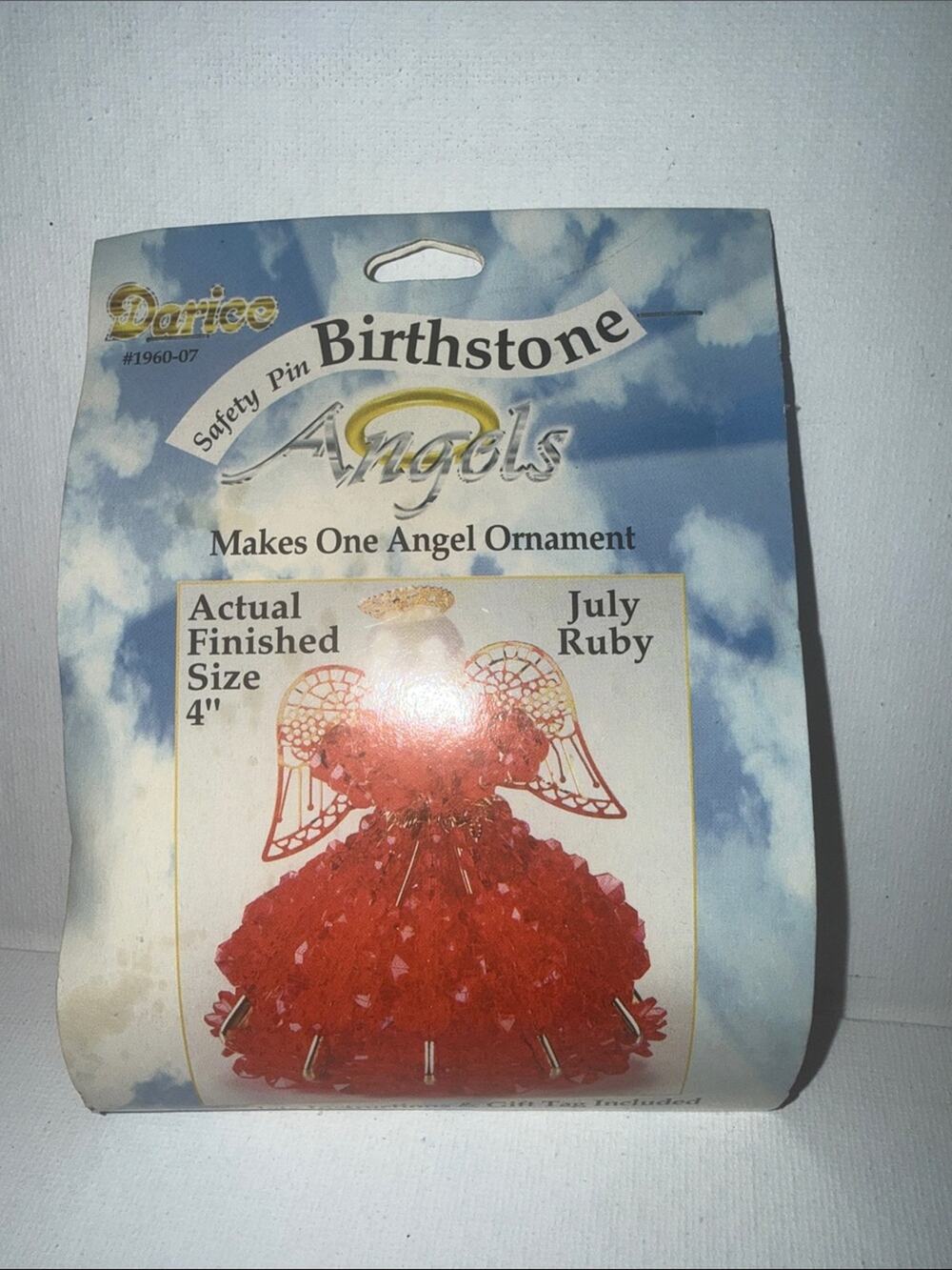 Darice Ruby Red Beaded Angel Ornament Kit